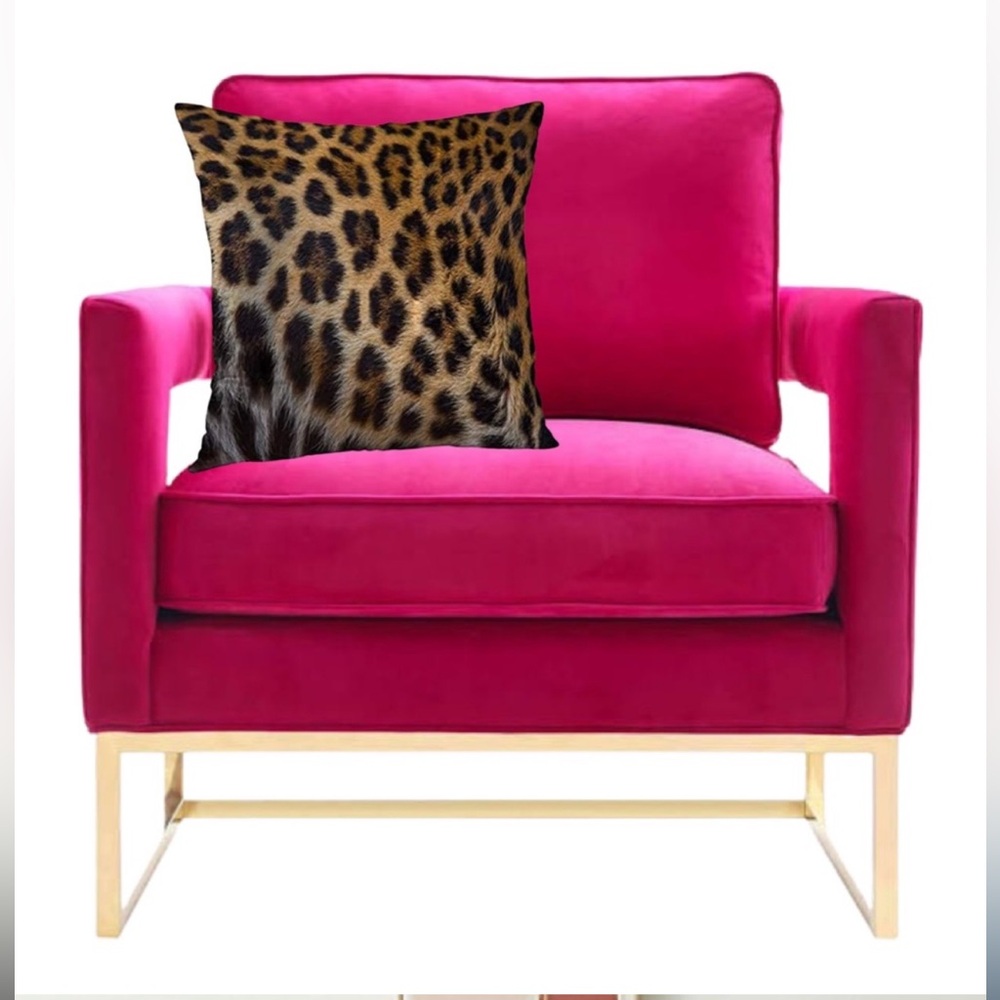 PAIR leopard faux fur  pillow COVERS. NEW!!!